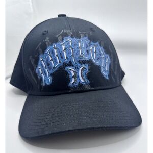 Hurley New Era Black Blue Embroidered  Stretch Fitted Hat Unisex Adults Size S/M